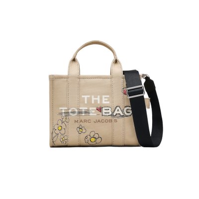 THE DAISY DOODLE CANVAS SMALL TOTE BAG